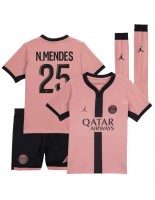 Paris Saint-Germain Nuno Mendes #25 Alternativní dres pro děti 2024-25 Krátký Rukáv (+ trenýrky)